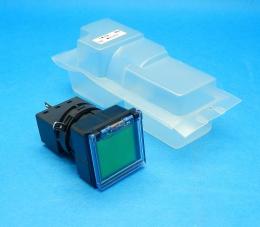 LW7GB-M1C1LG　緑・正角形ガード付押ボタンスイッチ　IDEC　未使用品