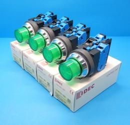 ALN22220DNG (4PCS)　緑・30Φ照光押ボタンスイッチ　IDEC　未使用品